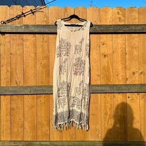 Vintage African animal dress‎ by mamta size 1X